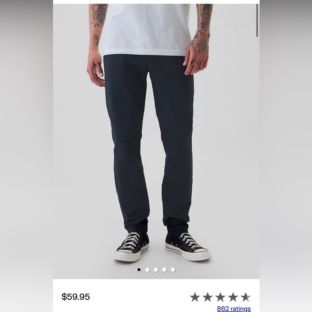 GAP Men's Navy Blue Skinny Khakis